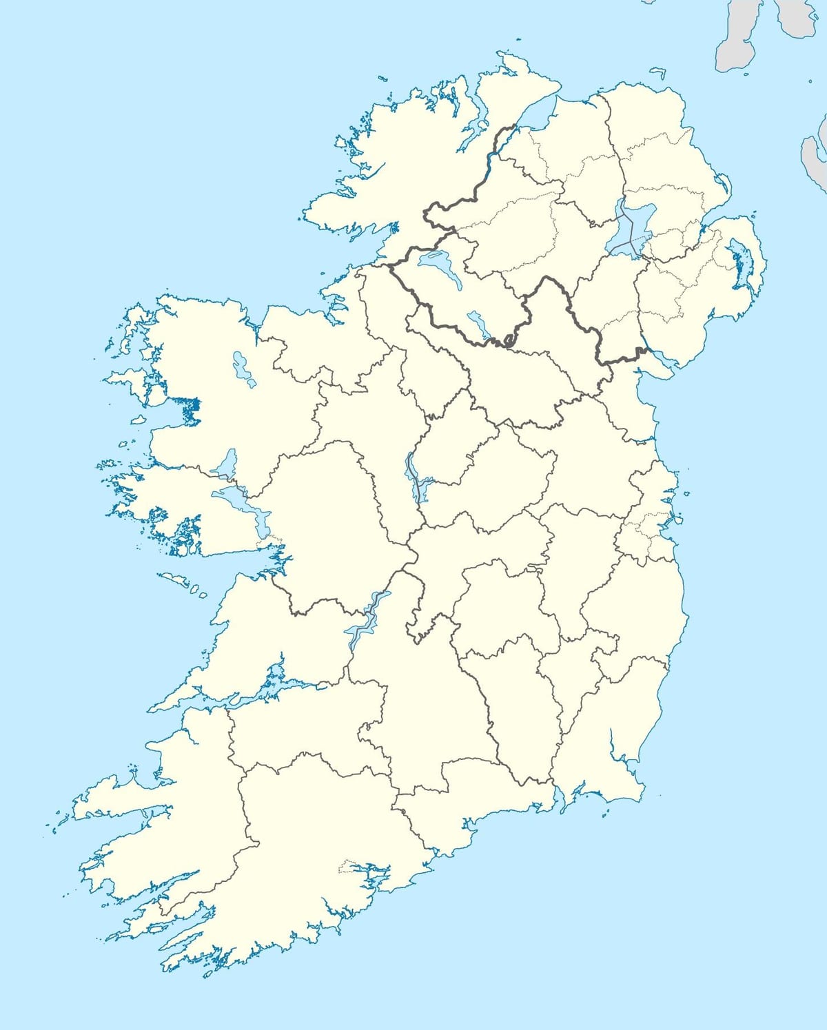 karta över öarna irland