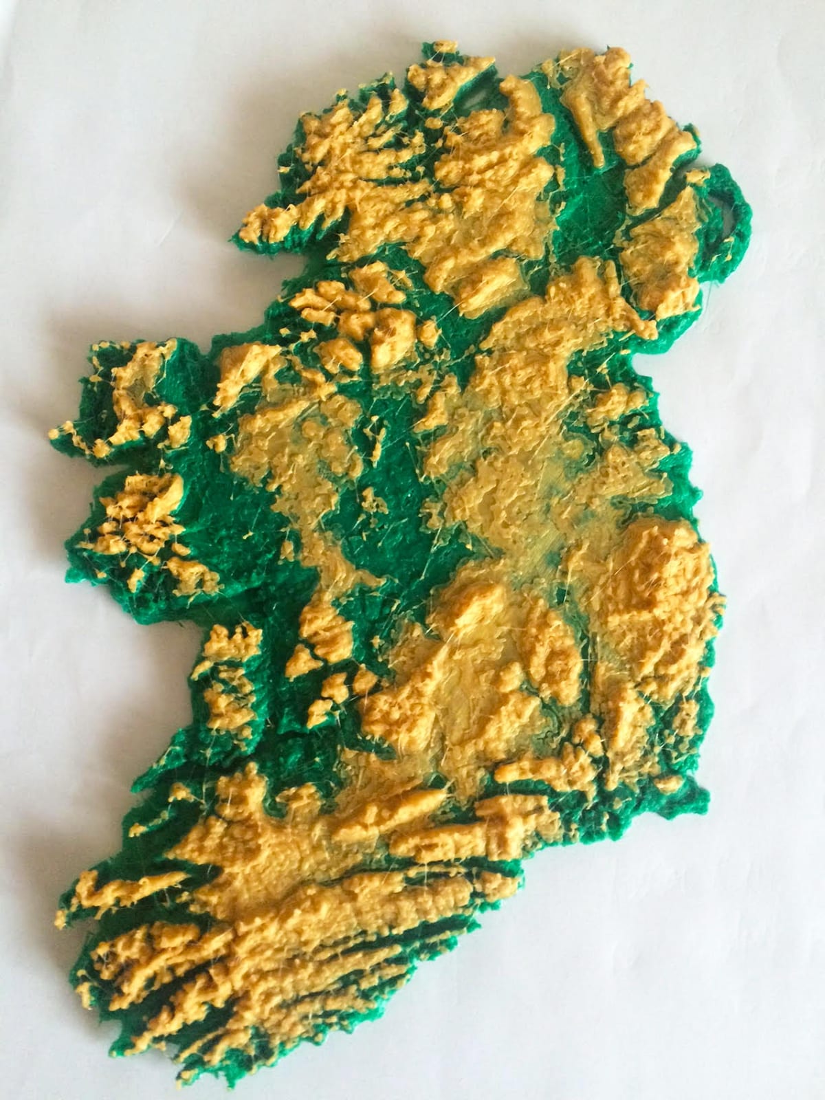 karta i 3d-karta över irland