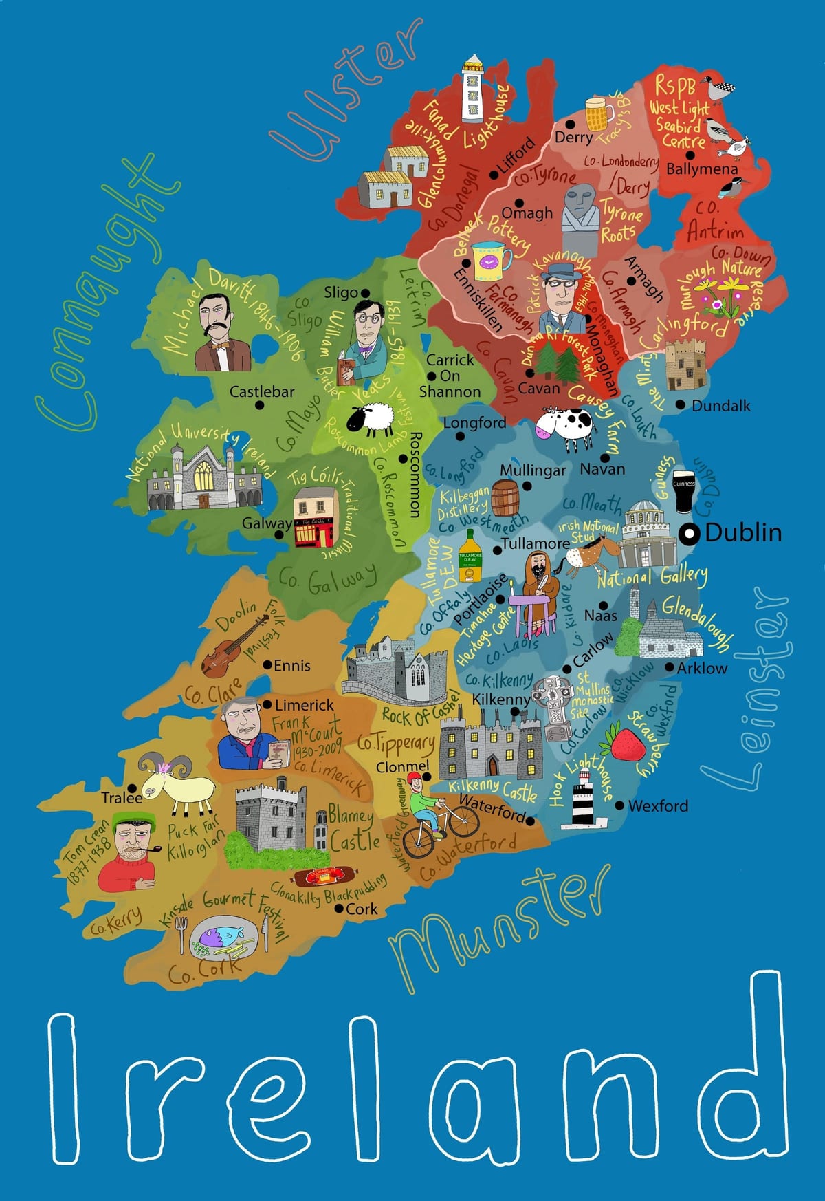 karta över irland för barn