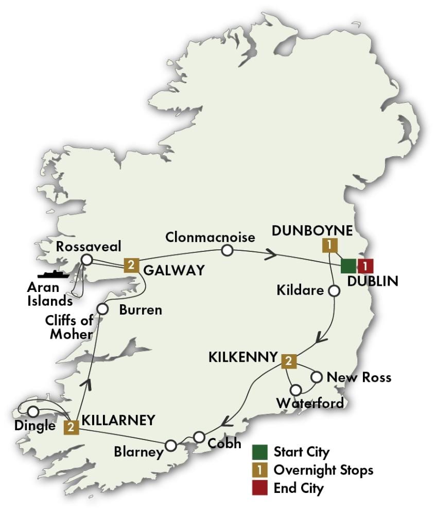 karta 0f irland