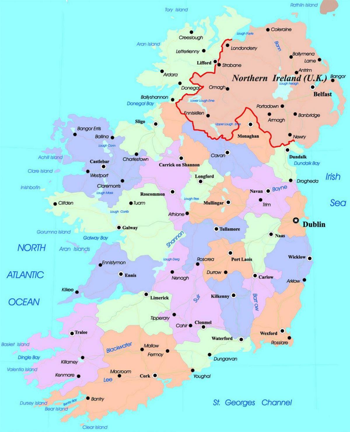 karta över irlands