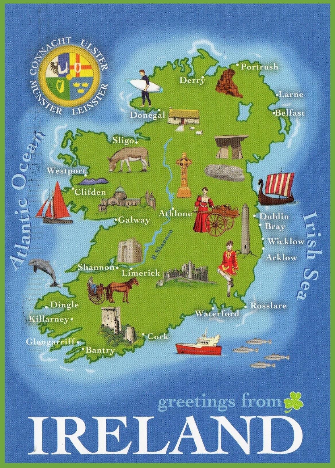 karta över irland sevärdheter