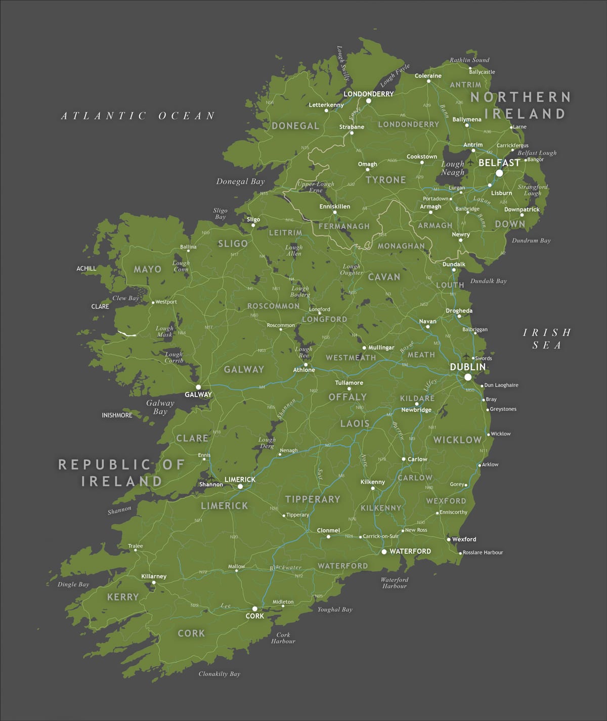 rep av irland karta