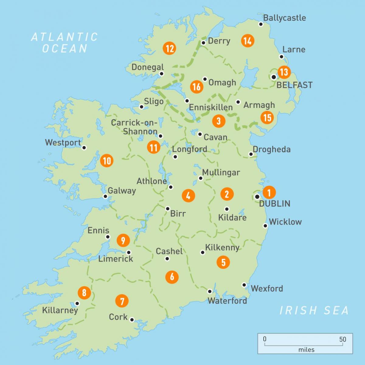 irland på kartan