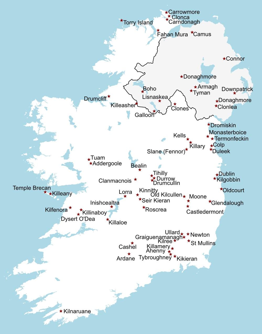 irland sightseeing karta
