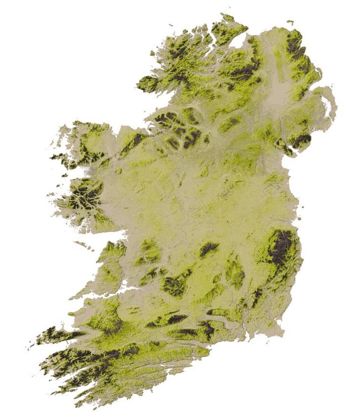 geografisk karta över irland
