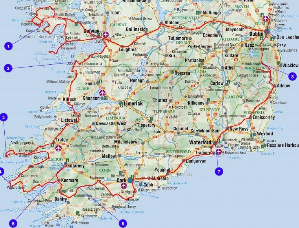 karta resa irland