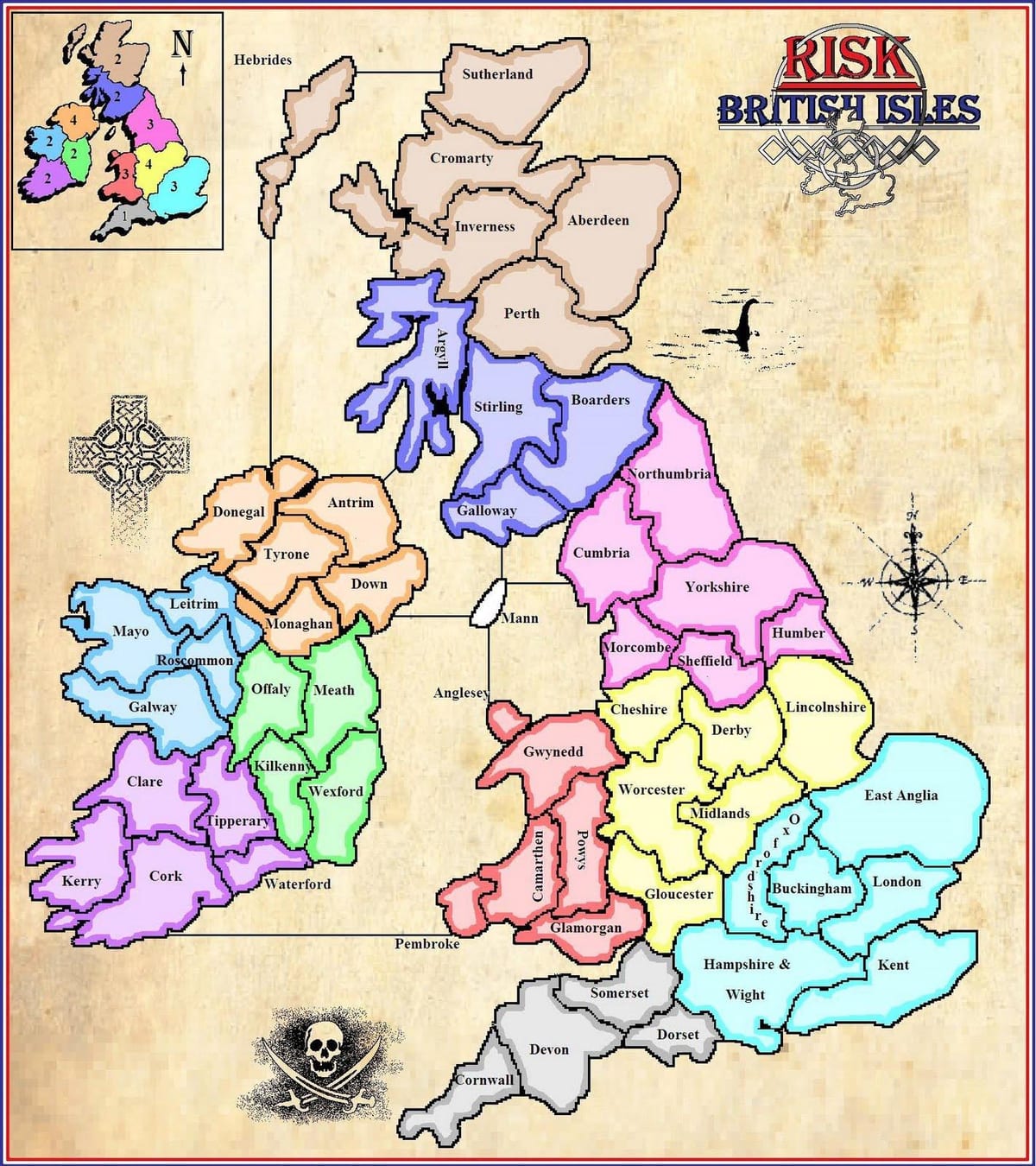 karta för karta över irland är spelet