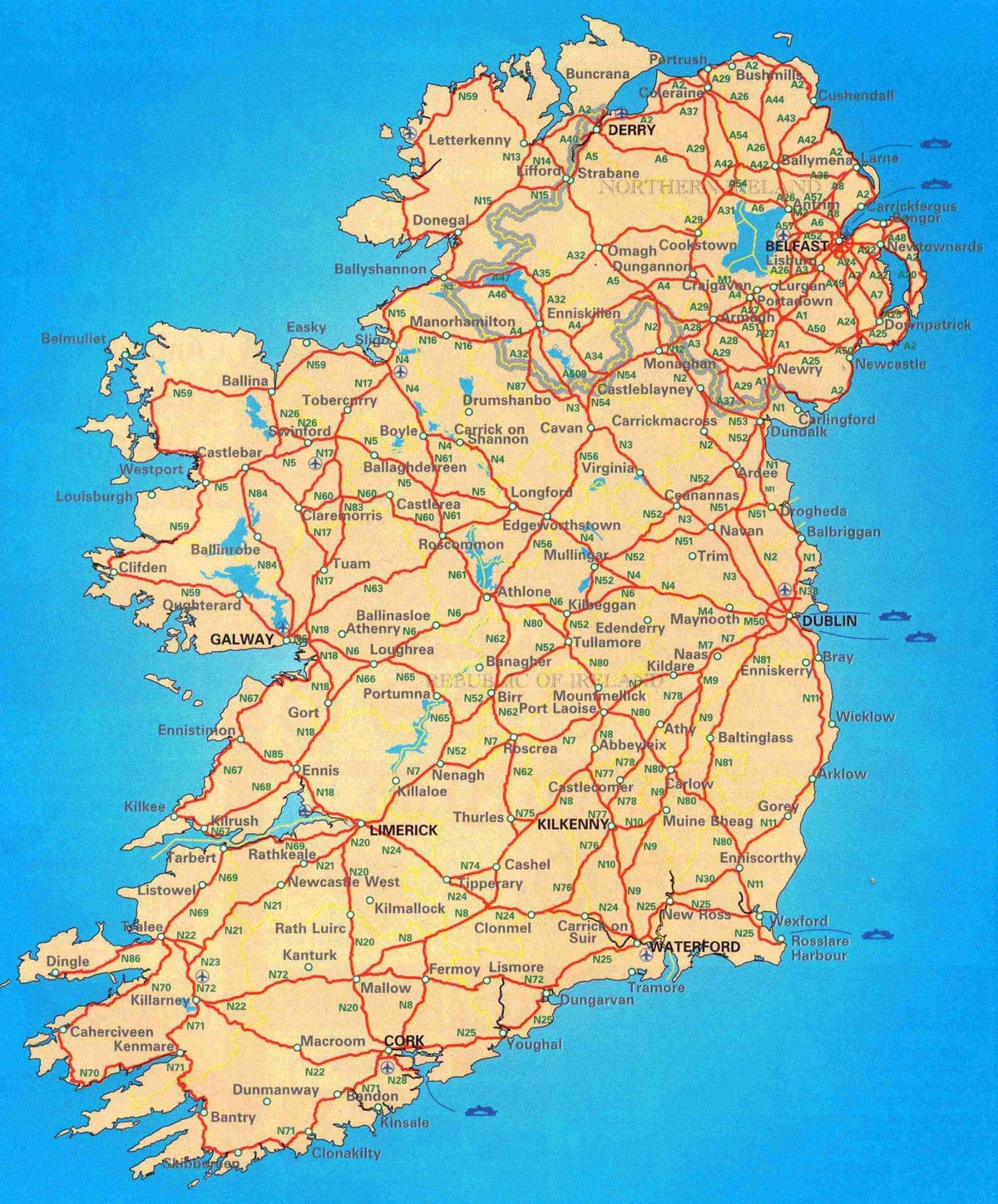 karta över irland län