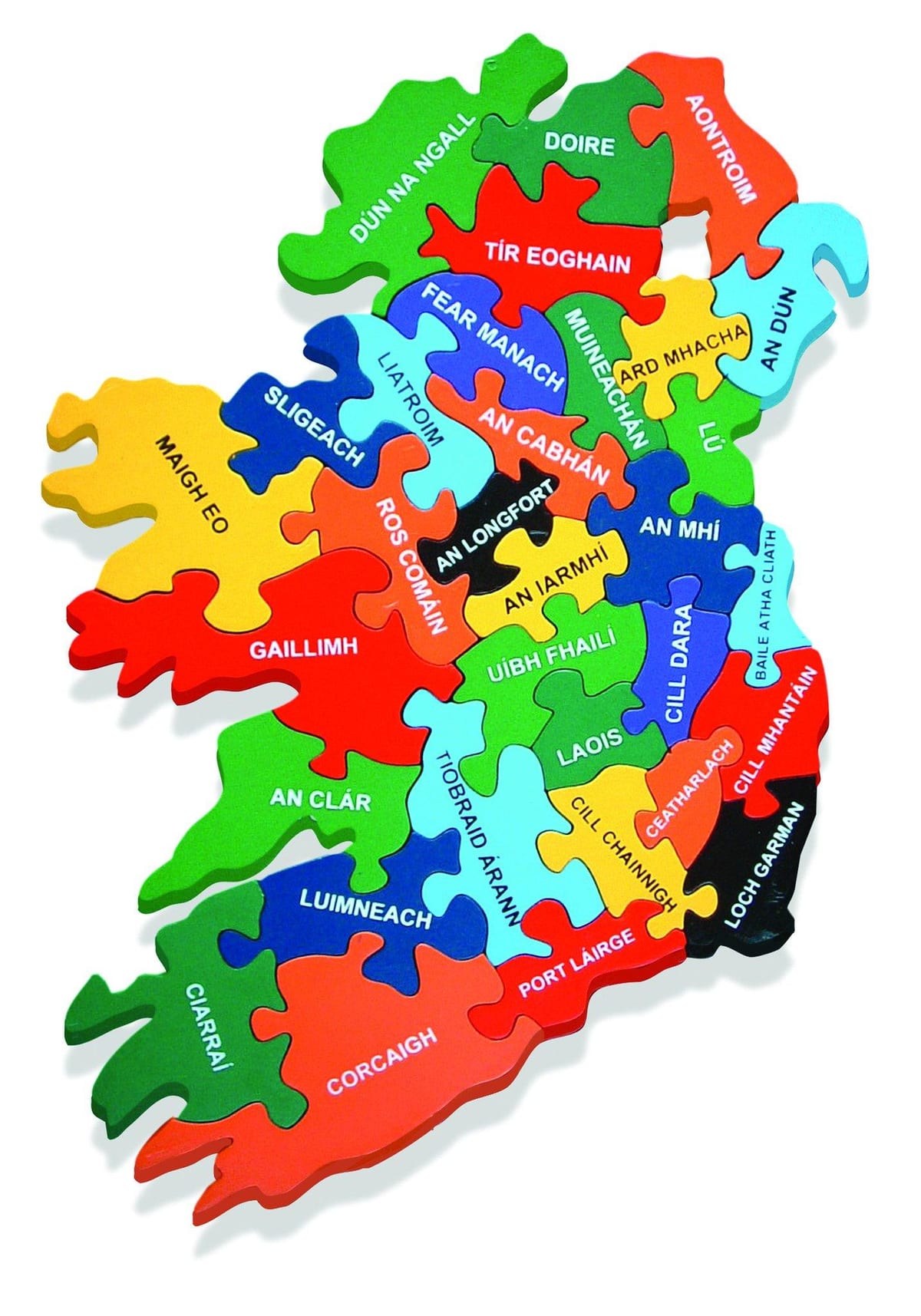 karta för karta över irland som gaeilge