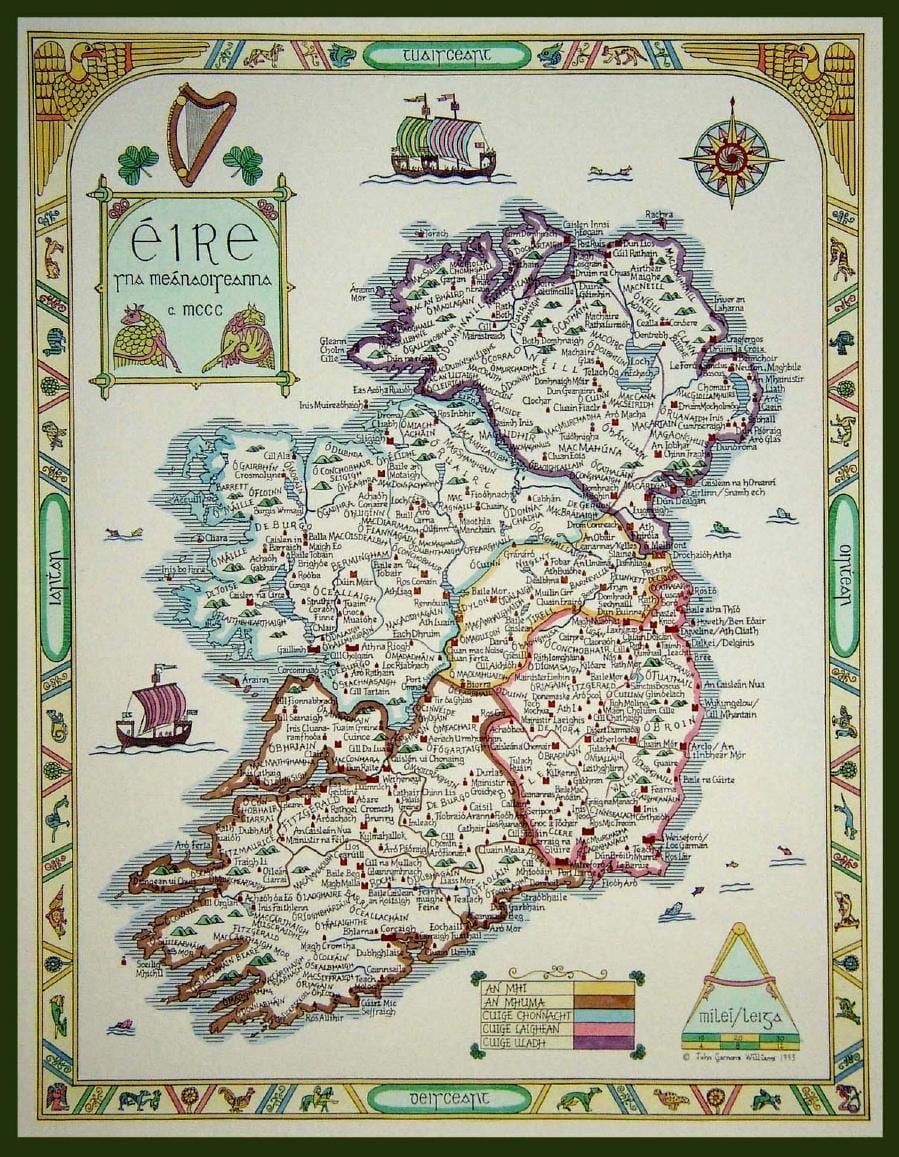 karta över medeltida irland