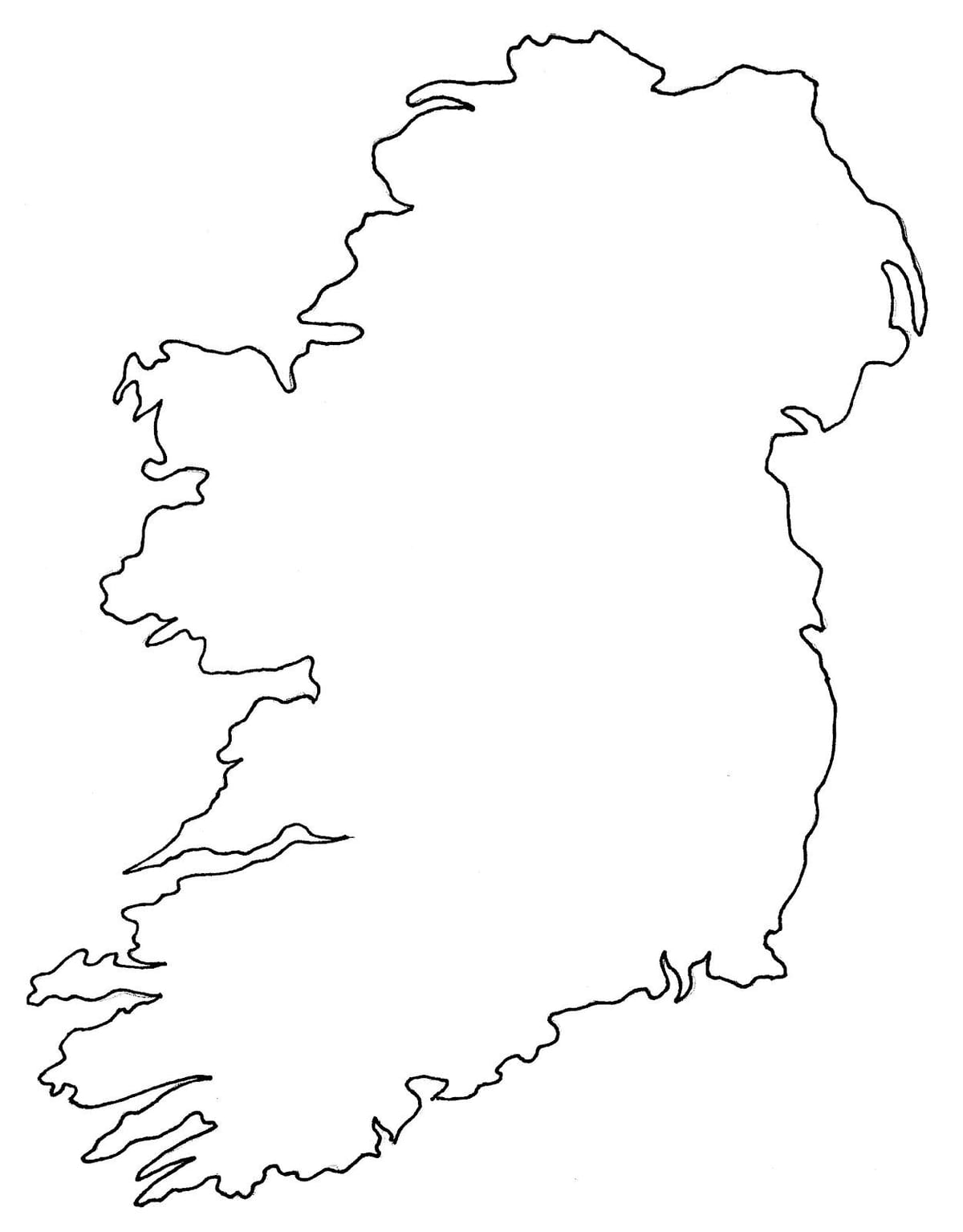 tom karta över irland