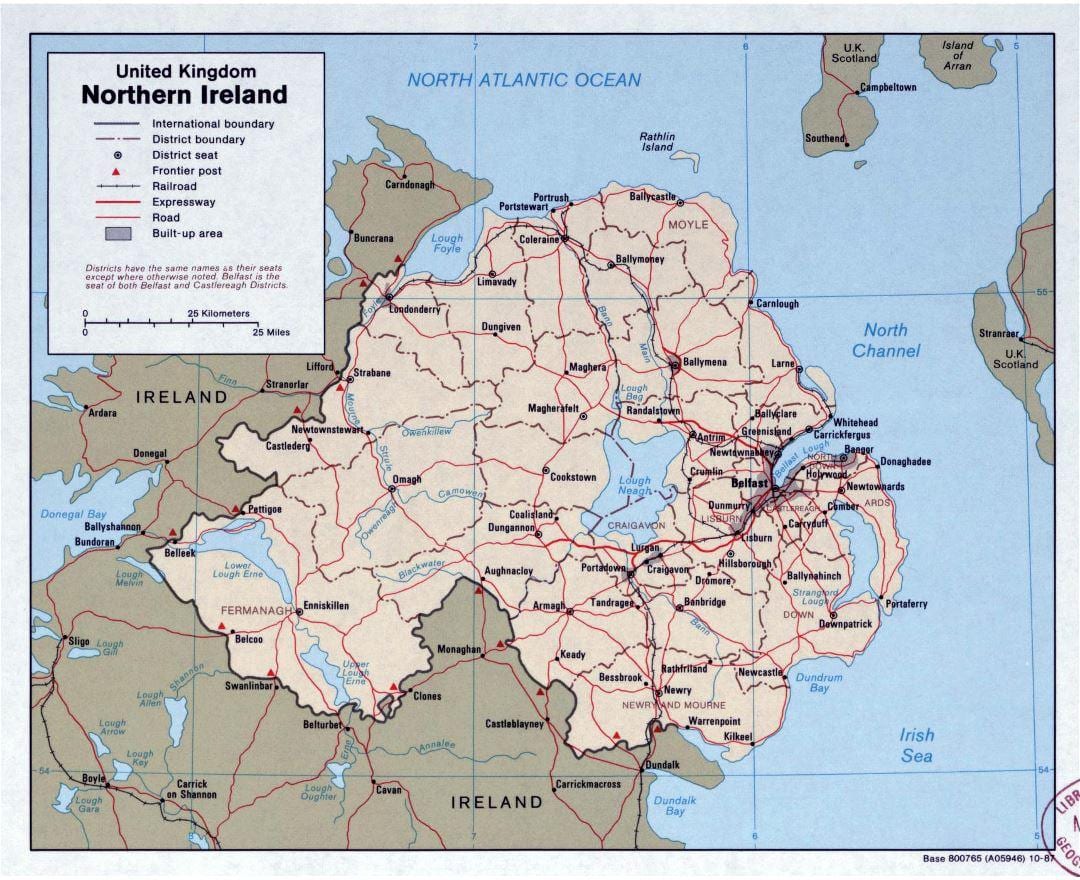 karta över vägen karta över irland och nordirland