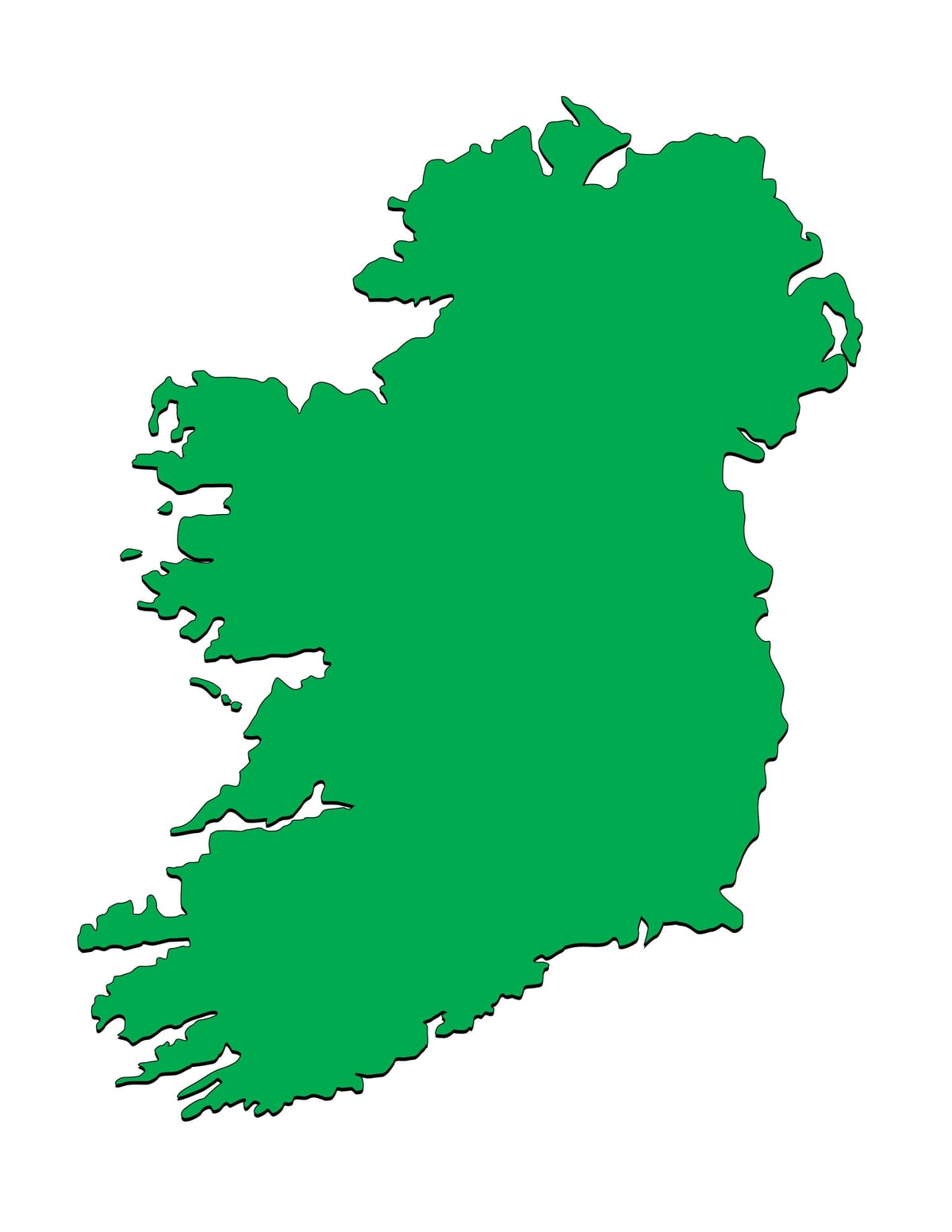 karta över irland mall