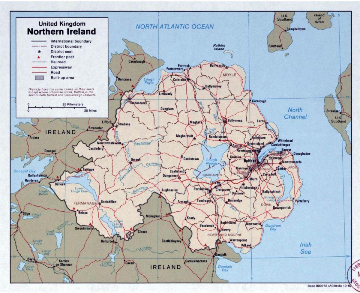 karta över vägen karta över irland och nordirland