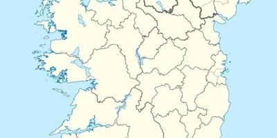 Karta över öarna irland