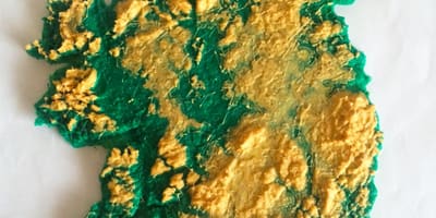 Karta i 3d-karta över irland