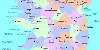 Karta över irlands