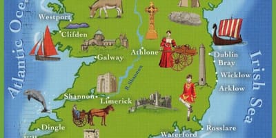 Karta över irland sevärdheter