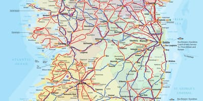 Irland busslinjer karta