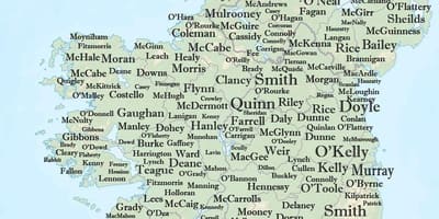 Irland namn karta