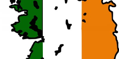 Karta över irland flagga