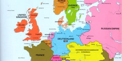 Karta över irland och europa