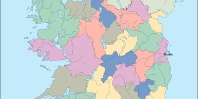 Karta över irland karta vektor