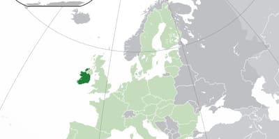 Irland karta i världen karta