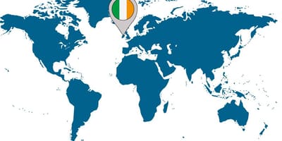 Irland karta av världen
