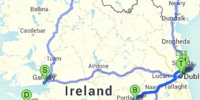 Platser att besöka irland karta
