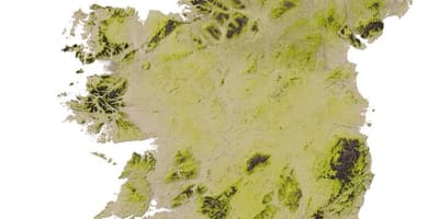 Geografisk karta över irland