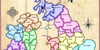 Karta för karta över irland är spelet