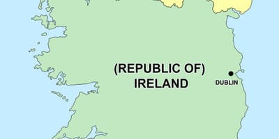  karta över nordirland och republiken irland