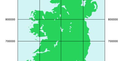 Karta med koordinater irland