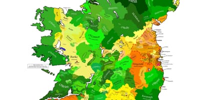 Karta över klanen karta över irland