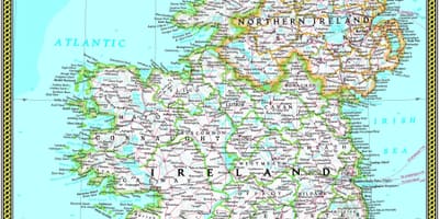 Karta över nationella geografiska karta över irland