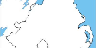 Tom karta över norra irland