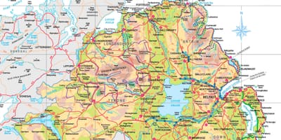 Nordirland sevärdheter karta