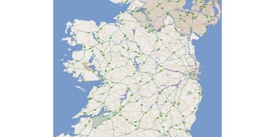 Karta över vägen karta över västra irland
