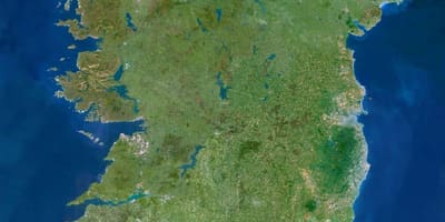 Karta över satellit karta över irland