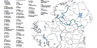 Bästa stränderna i irland karta
