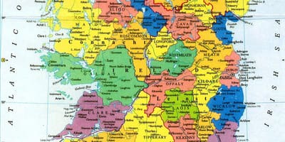 Stor vägg karta över irland