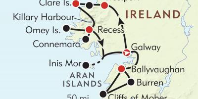 Karta över västra kusten av irland 